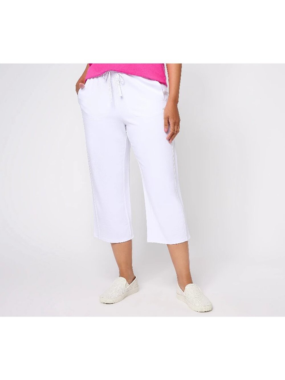 Zuda Z Pants Medium Knit French Terry Ultracrop Women Bright White Minimal NEW